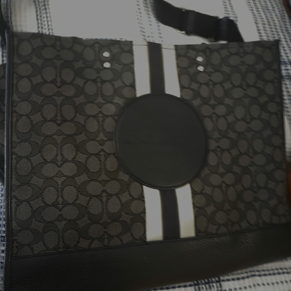 Coach Black and Gray Travel Bag